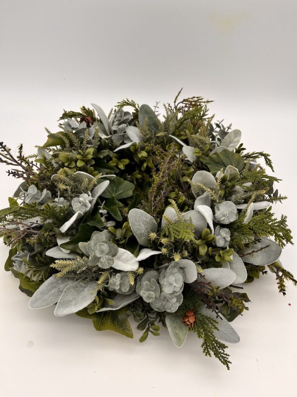 Kunstkranz- Eukalyptus, Salbei & Buchs