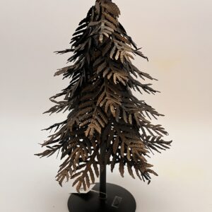 Deko - Tannenbaum - Metall, Antik Gold/Schwarz